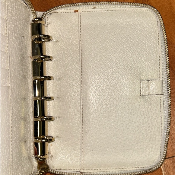Authentic Gucci GG Zip Around Canvas Agenda with Charm Zipper Pull